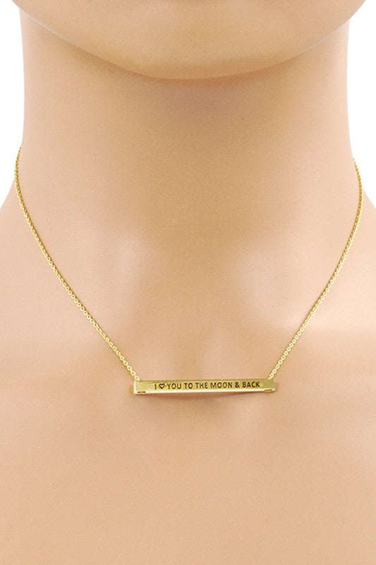 Gold-Dipped Brass Message Necklace