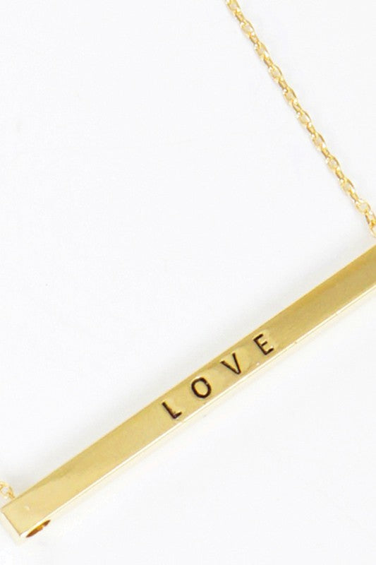 Gold-Dipped Brass Message Necklace