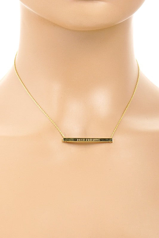 Gold-Dipped Brass Message Necklace