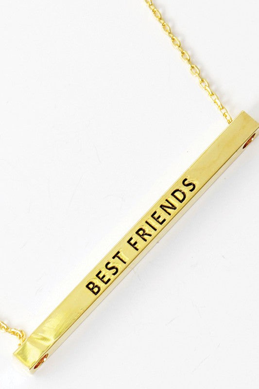 Gold-Dipped Brass Message Necklace