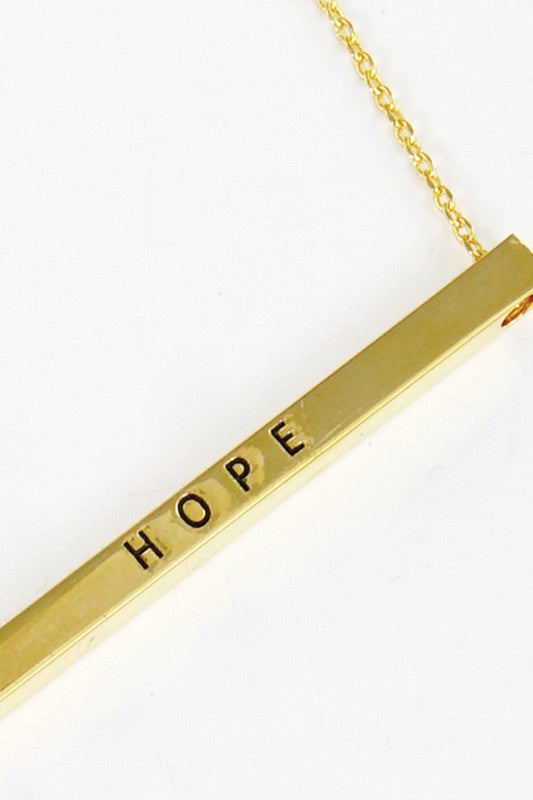 Gold-Dipped Brass Message Necklace