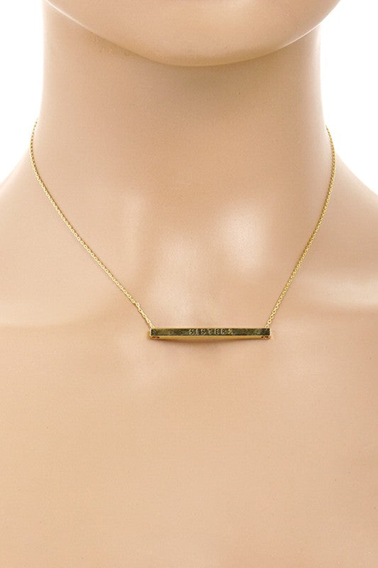 Gold-Dipped Brass Message Necklace