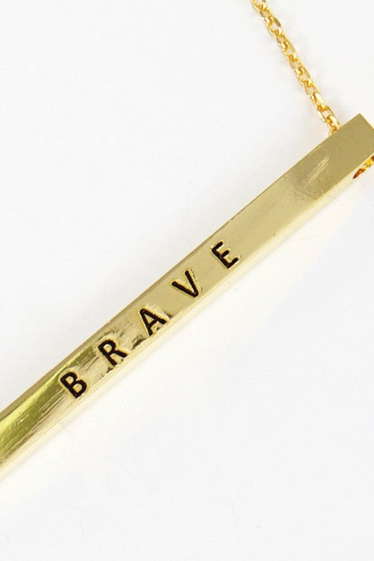 Gold-Dipped Brass Message Necklace