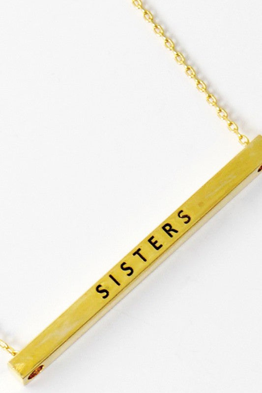 Gold-Dipped Brass Message Necklace