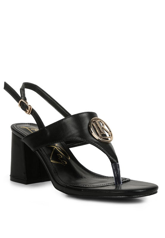 Monde Block Heel Thong Sandals