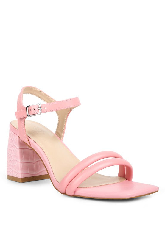 Ankle Strap Block Heel Sandals