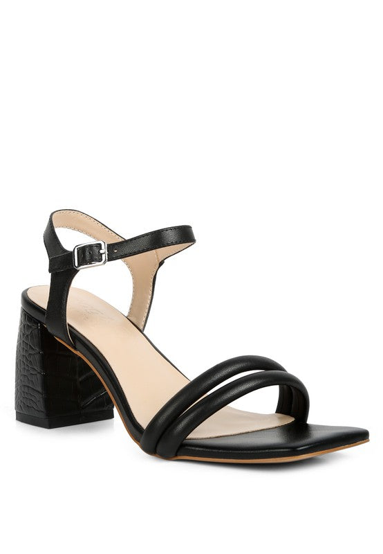 Ankle Strap Block Heel Sandals