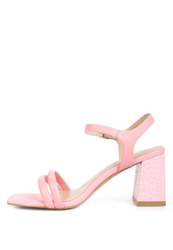 Ankle Strap Block Heel Sandals