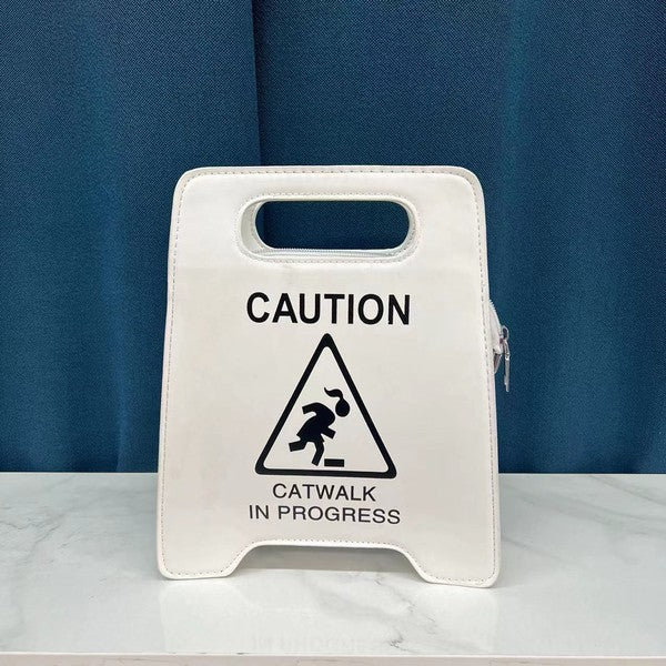 Caution Catwalk In Progress Handheld Tote Bag