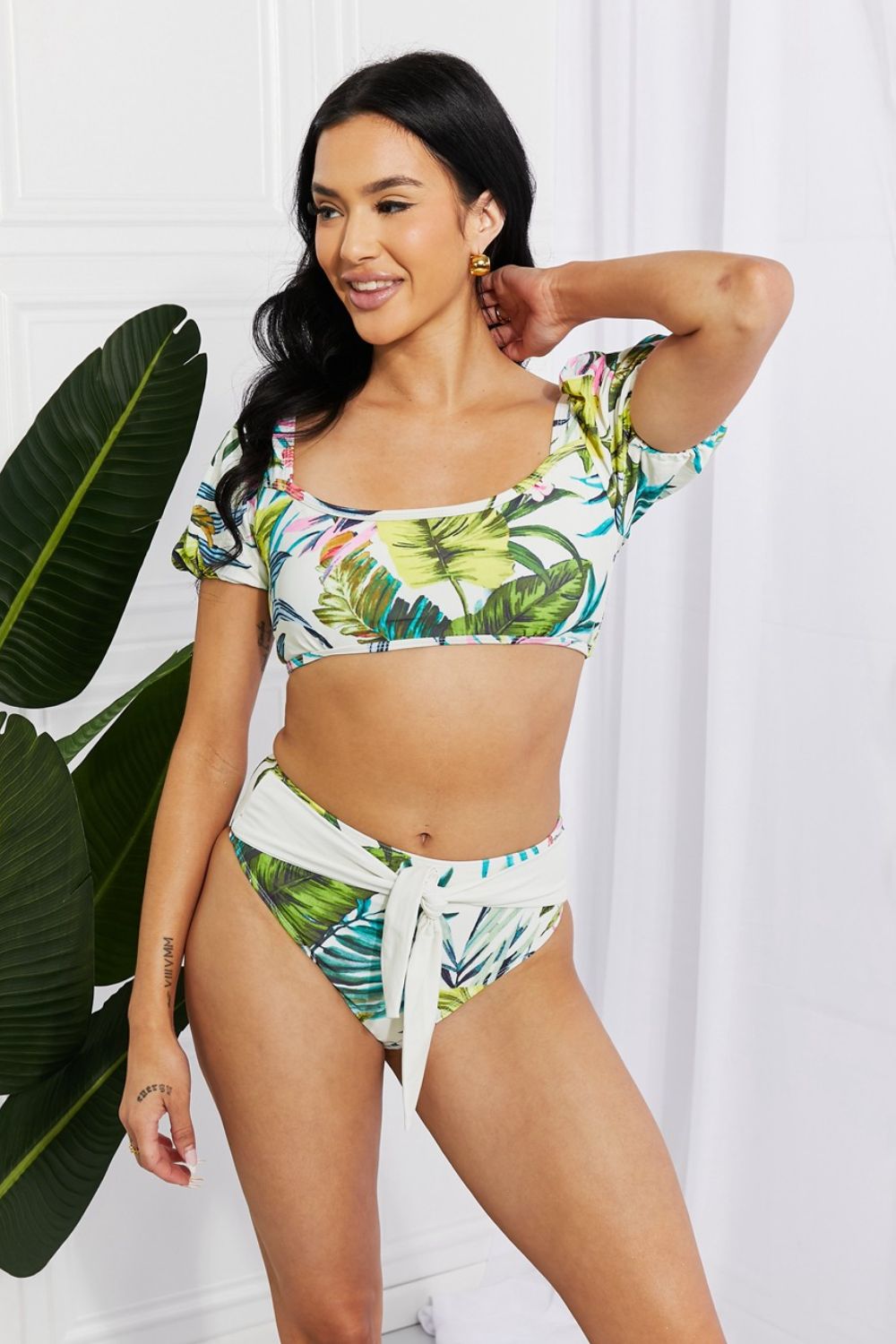 Floral Ready Puff Sleeve Bikini