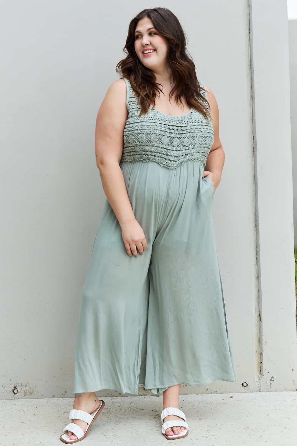 Full Size Back Tie Jumpsuit