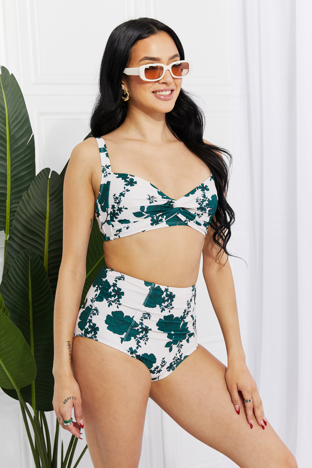 Forest Take A Dip Twist High-Rise Bikini