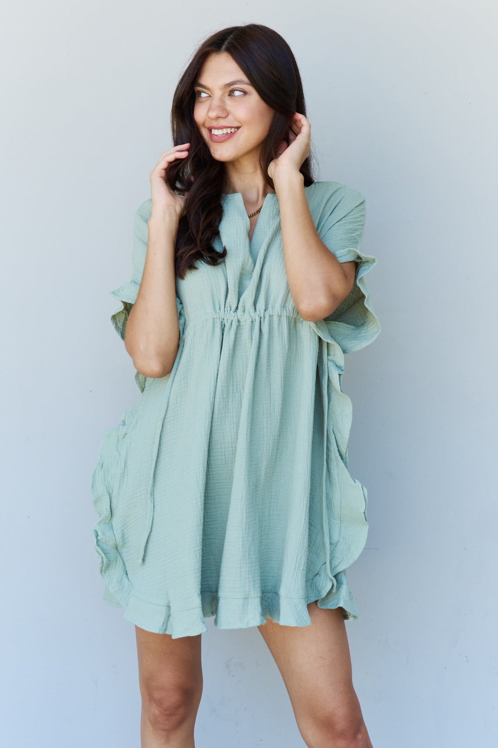 Full Size Ruffle Hem Dress