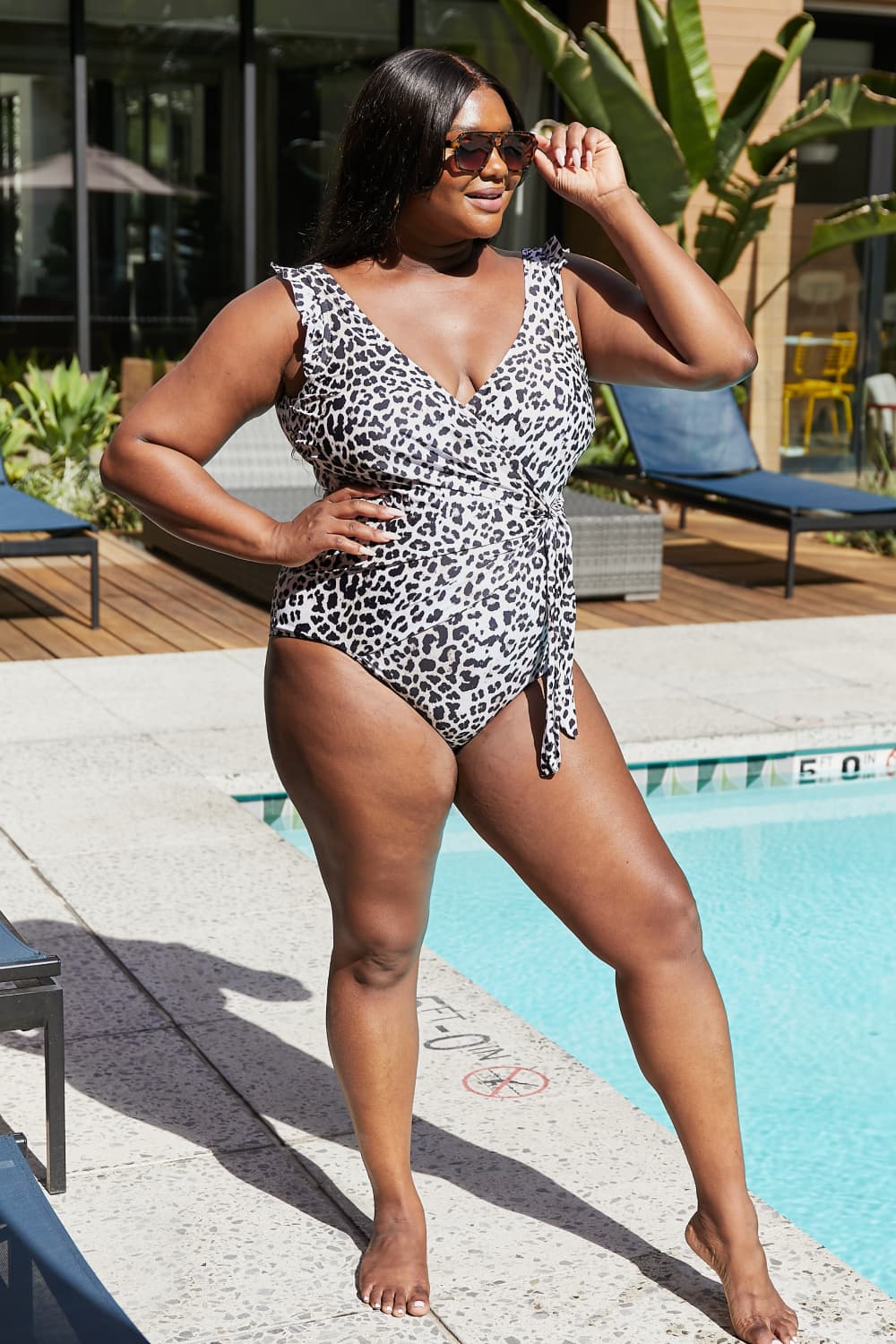 Float On Ruffle Faux Wrap Swimsuit