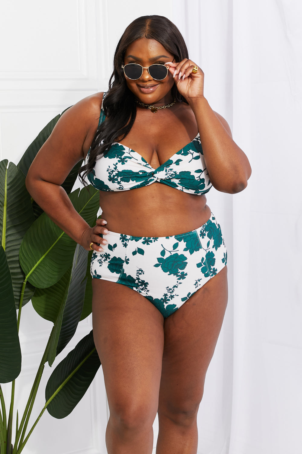 Forest Take A Dip Twist High-Rise Bikini