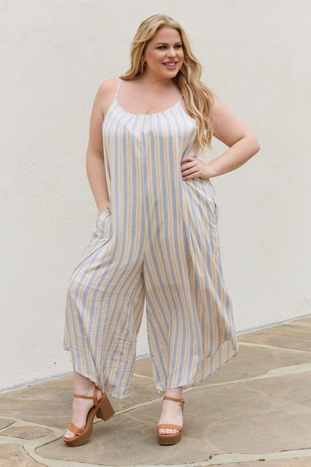 Full Size Multi Colored Jumpsuit