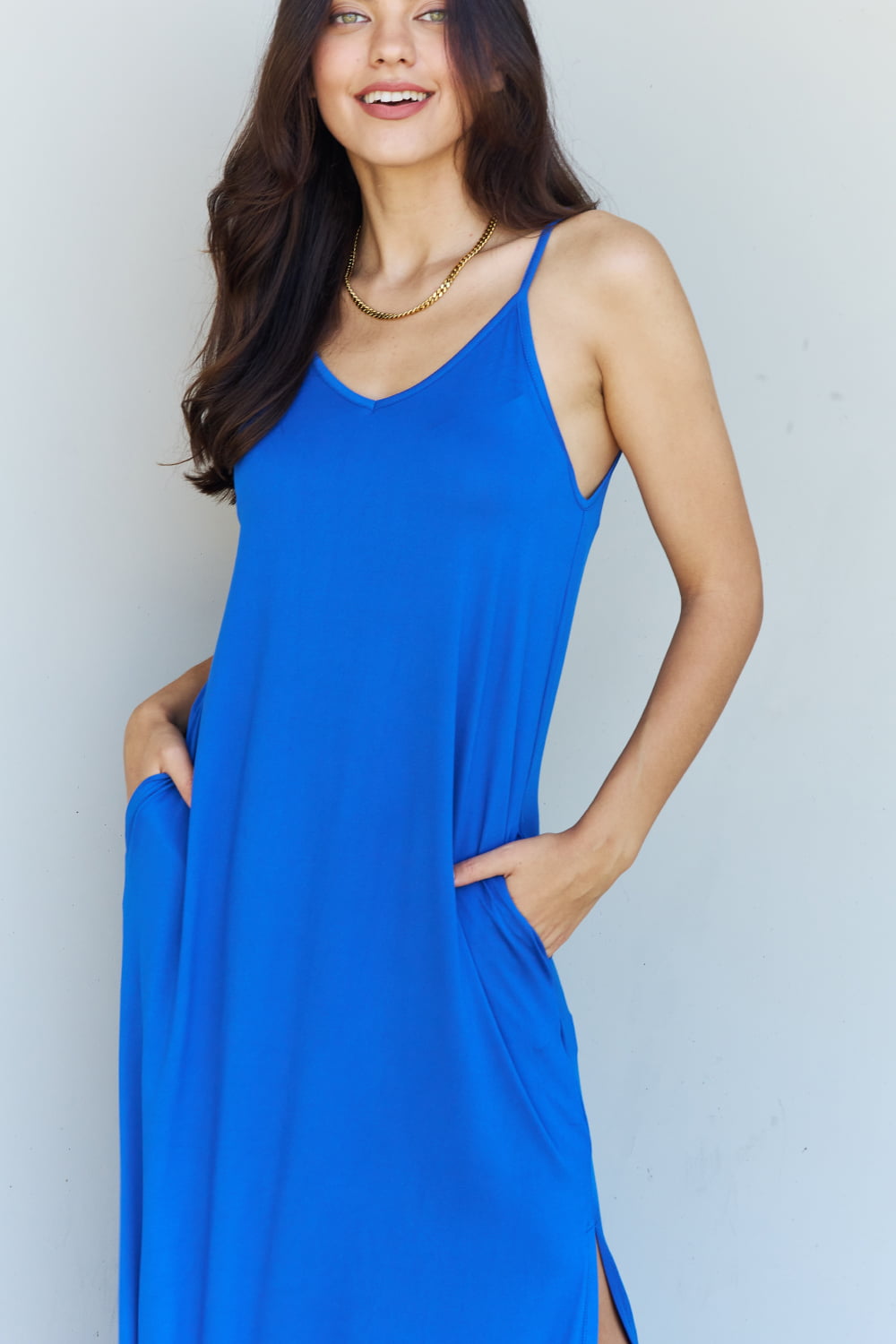 Royal Blue Full Size Cami Maxi Dress