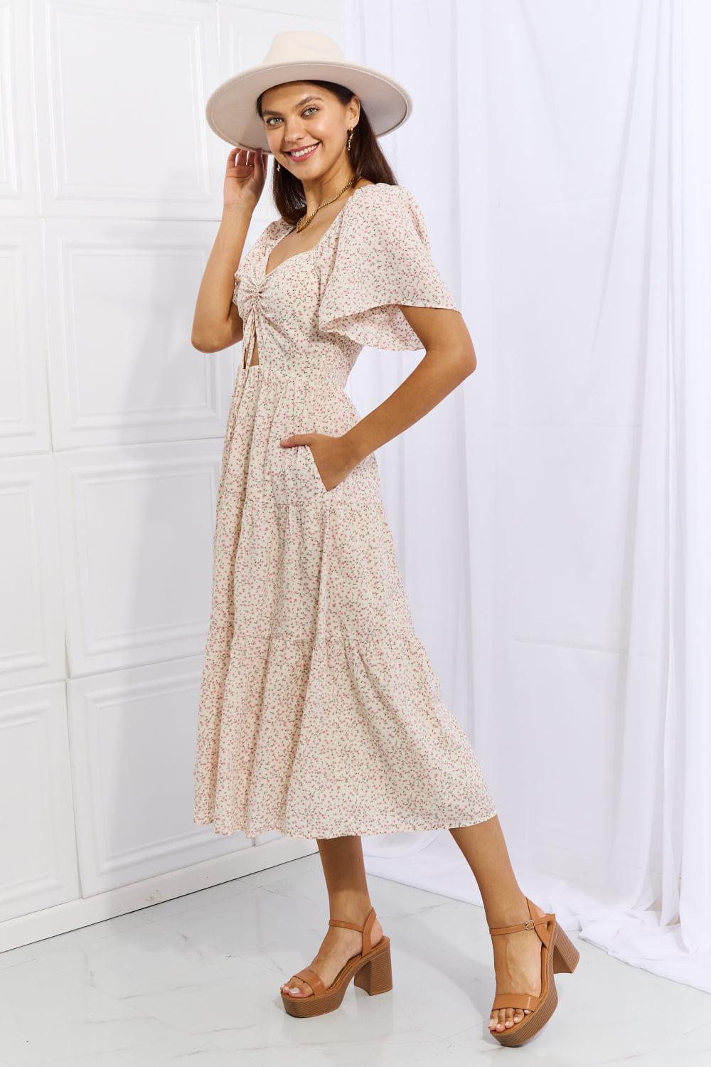 et It Grow Full Size Ruffle Midi Dress