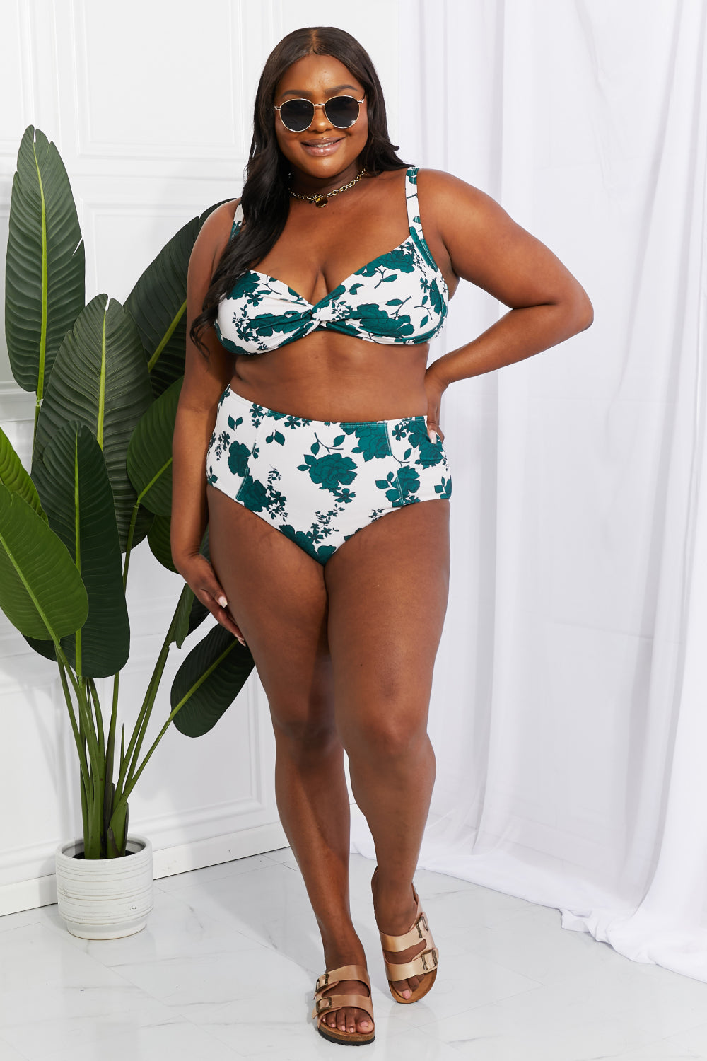 Forest Take A Dip Twist High-Rise Bikini