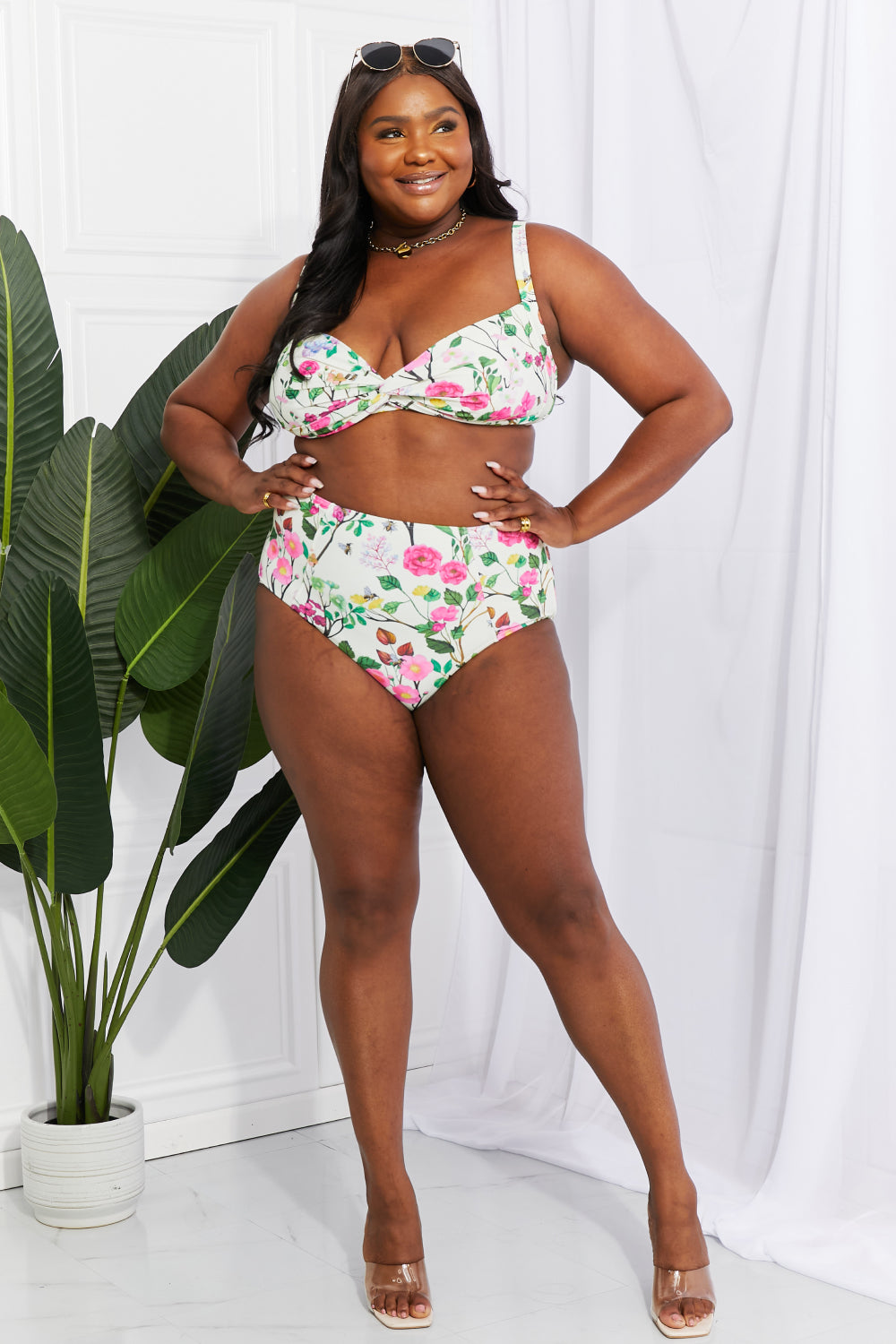 Cream Take A Dip Twist High-Rise Bikini