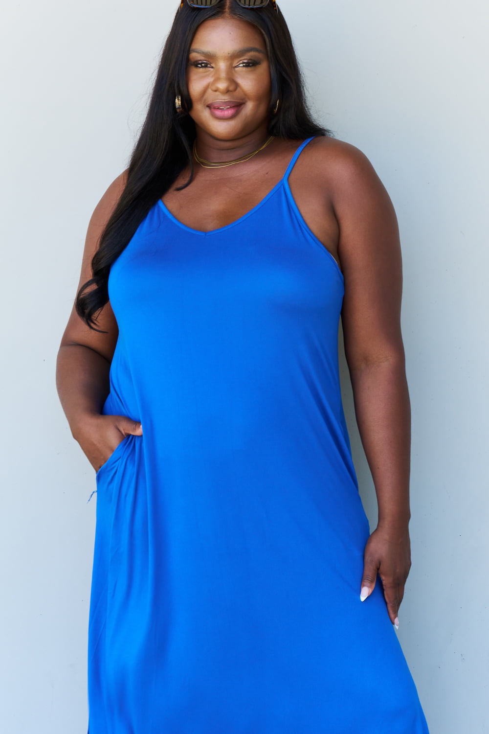 Royal Blue Full Size Cami Maxi Dress