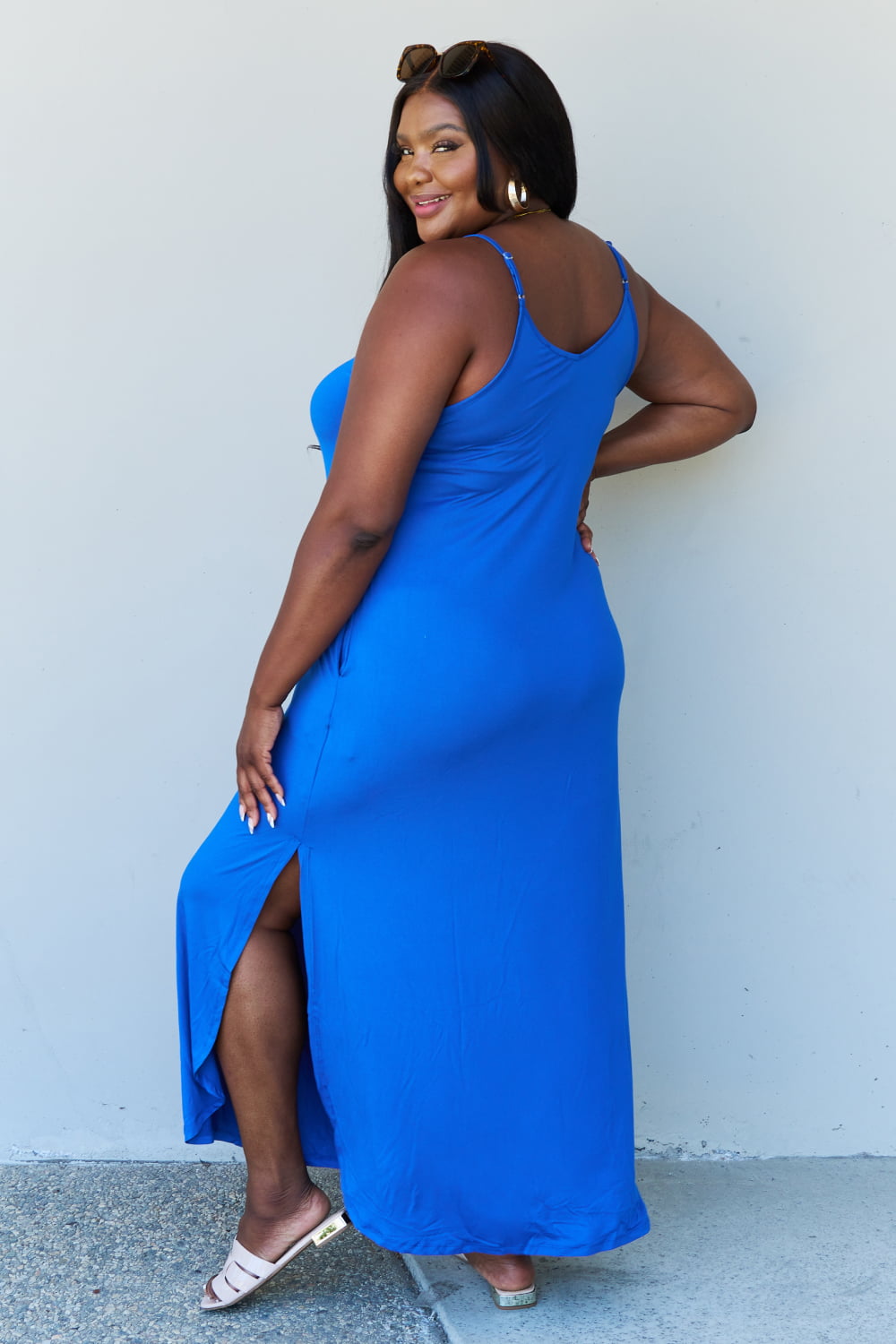 Royal Blue Full Size Cami Maxi Dress