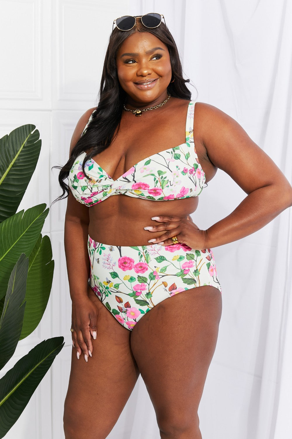 Cream Take A Dip Twist High-Rise Bikini