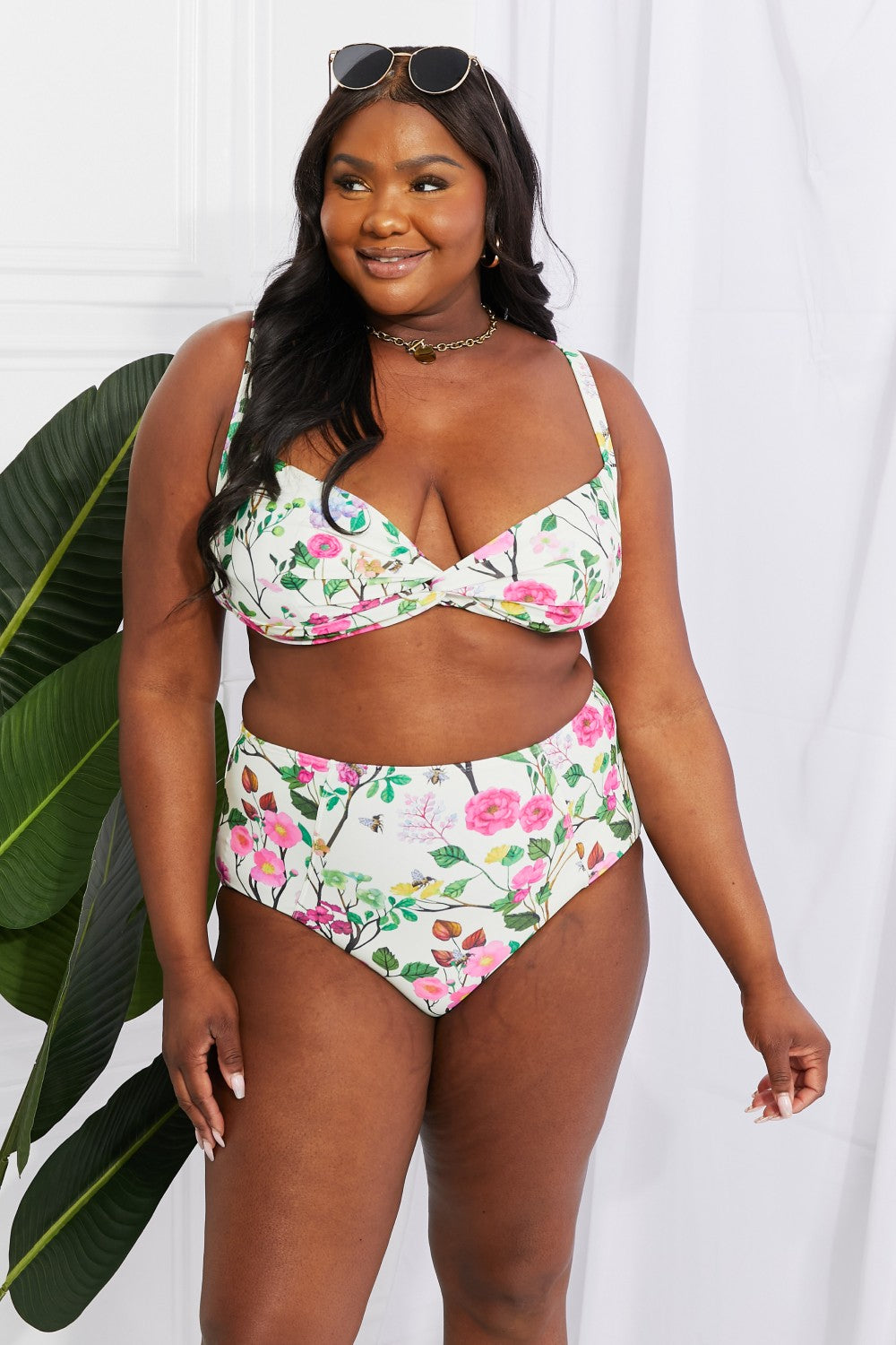 Cream Take A Dip Twist High-Rise Bikini