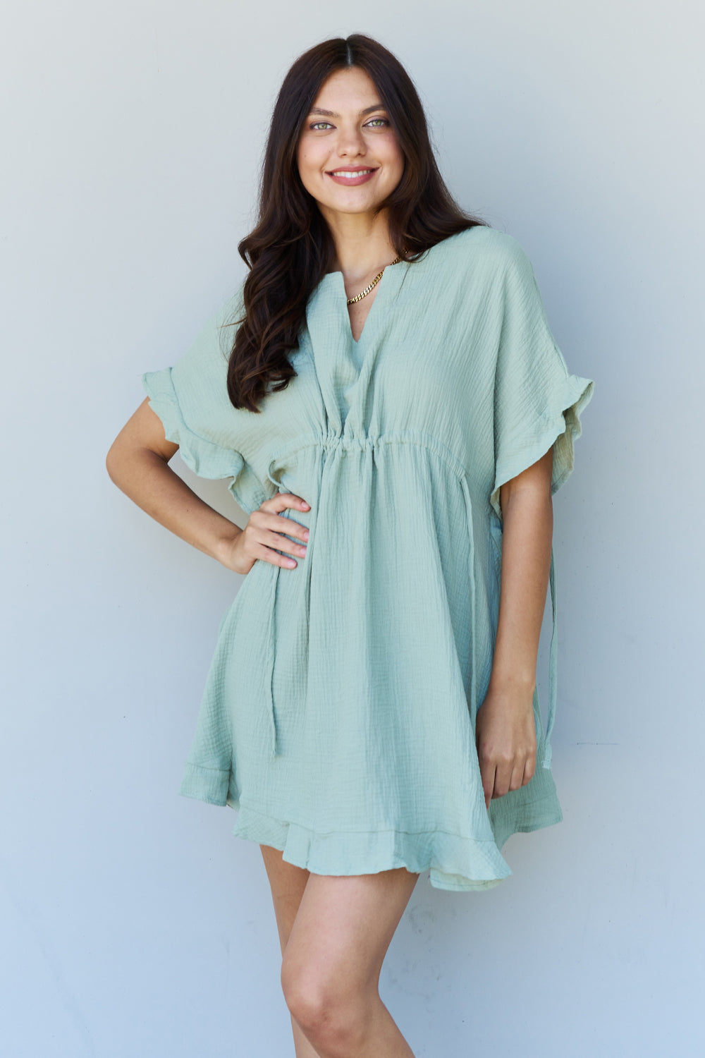 Full Size Ruffle Hem Dress