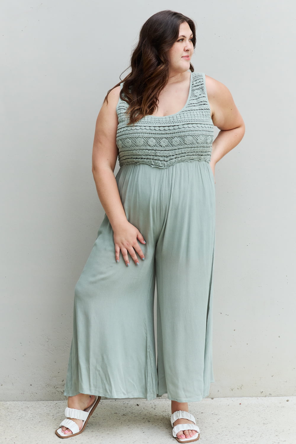 Full Size Back Tie Jumpsuit