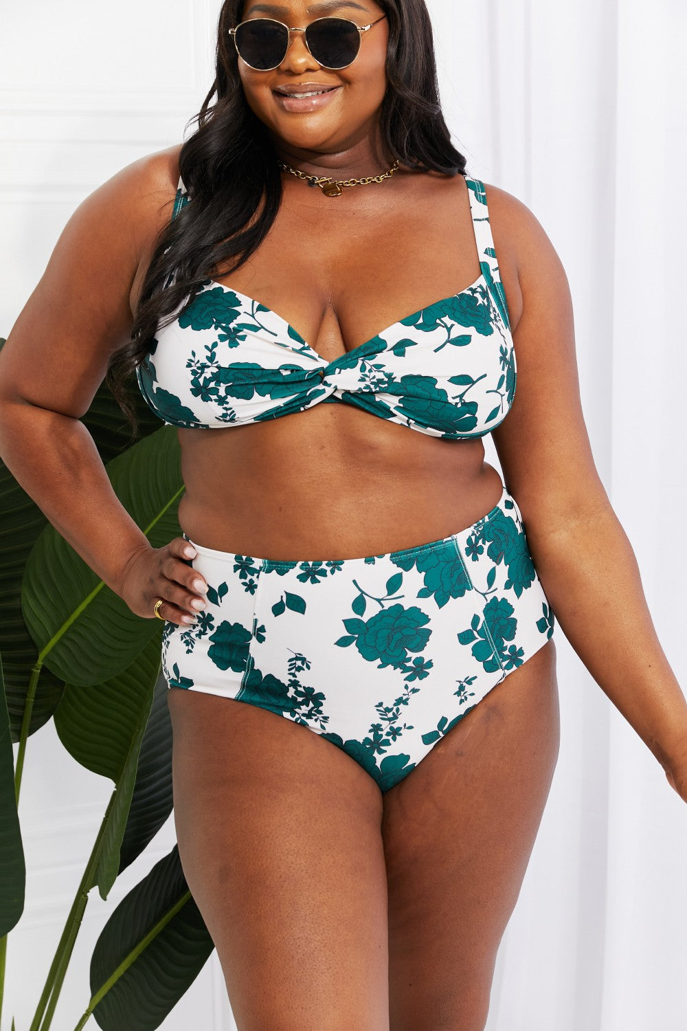 Forest Take A Dip Twist High-Rise Bikini