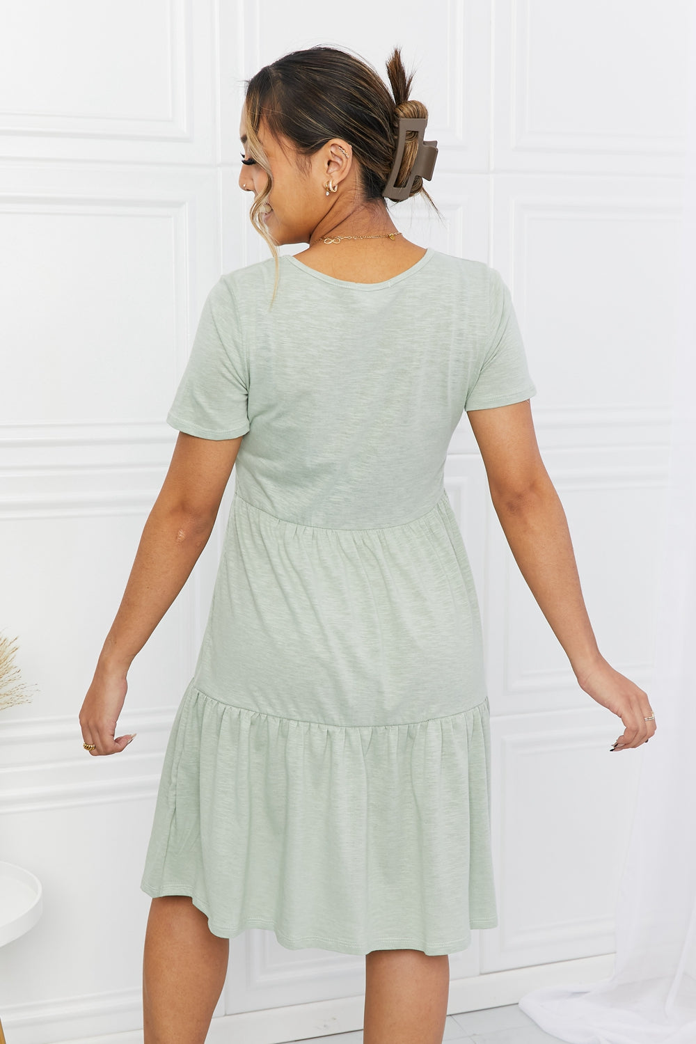 Short Sleeve Tiered Tee Dress