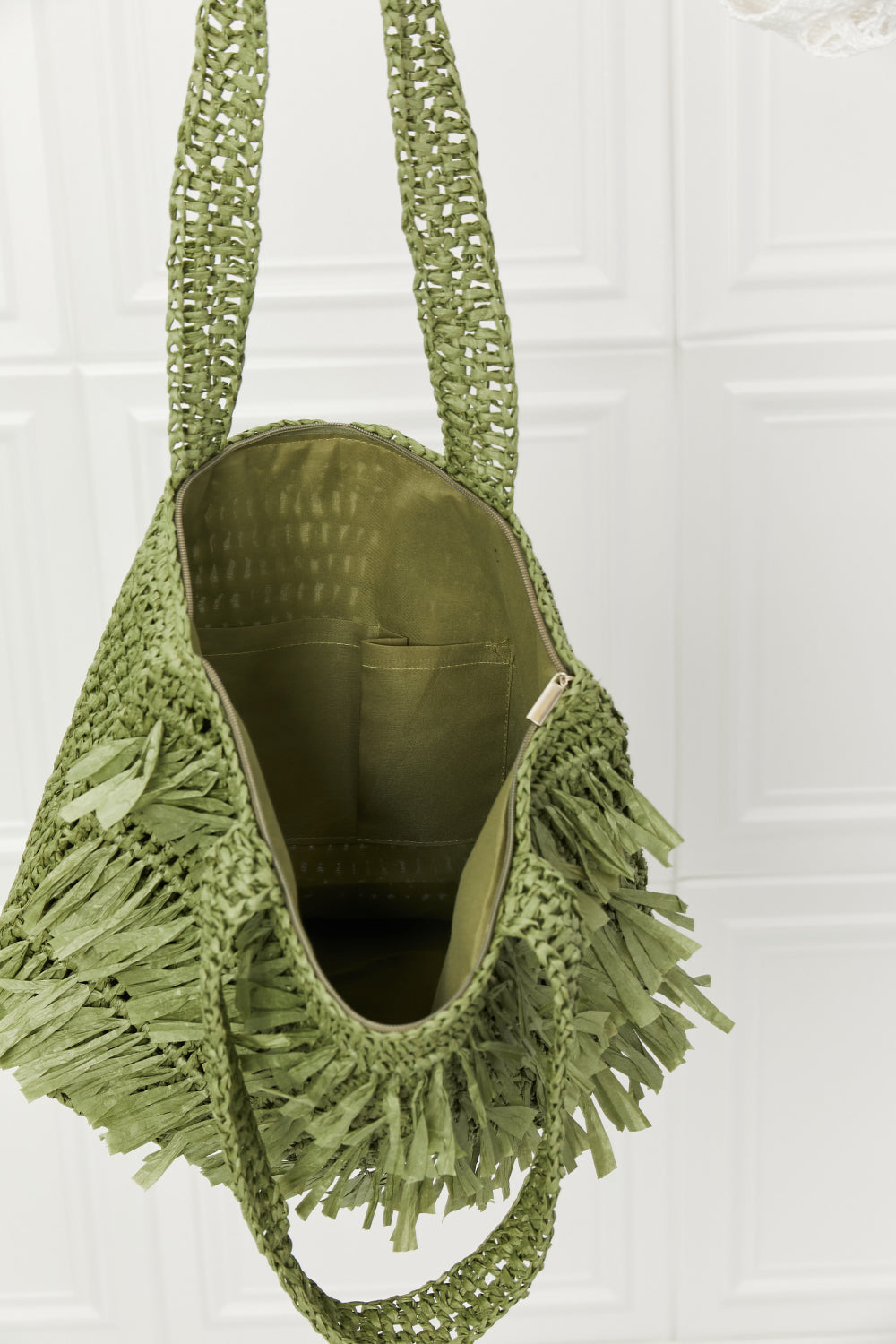 The Last Straw Fringe Straw Tote Bag