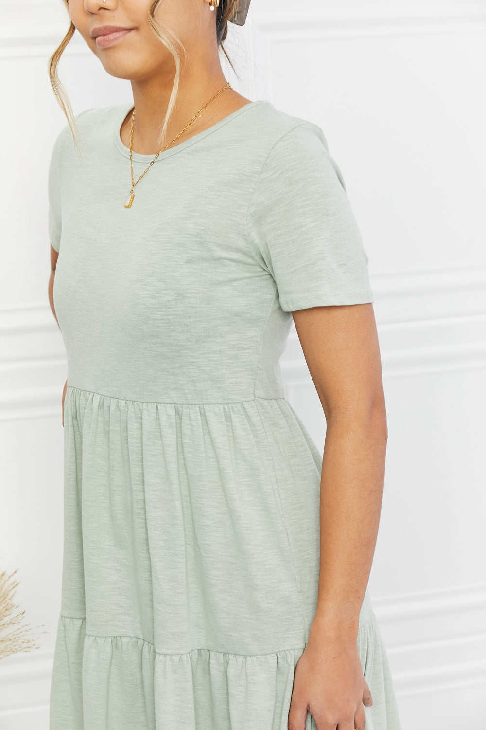 Short Sleeve Tiered Tee Dress